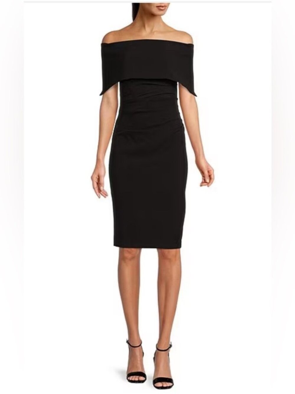 Black Vince Camuto Size 14 - Off the shoulder Midi Dress